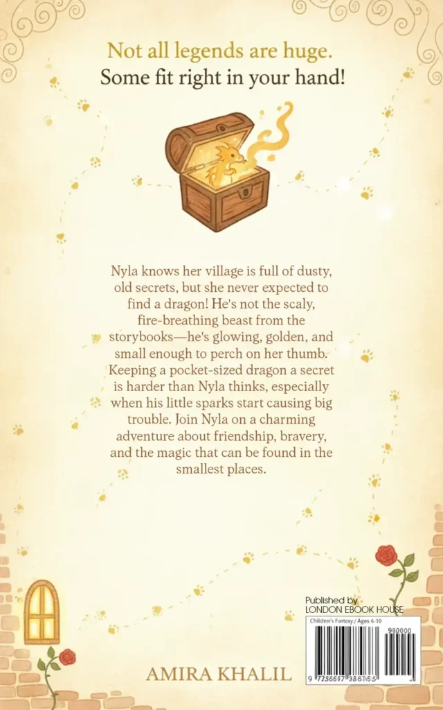 Children's book back cover – illustrated artwork