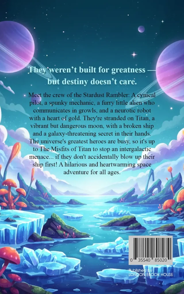 Comic book back cover – illustrated artwork