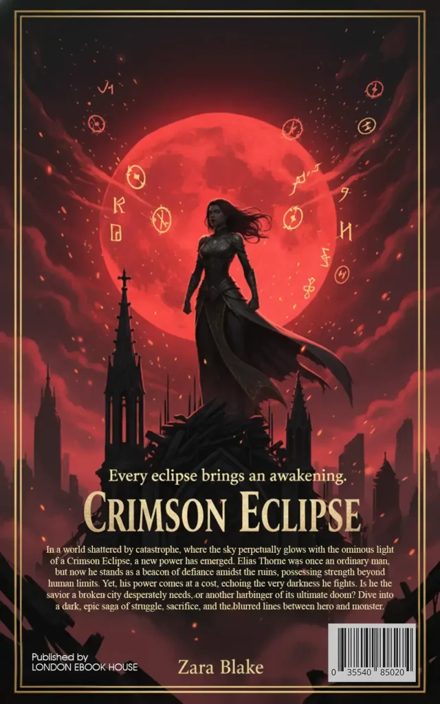 Comic book back cover – illustrated artwork