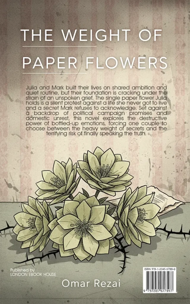 Drama book back cover – illustrated artwork