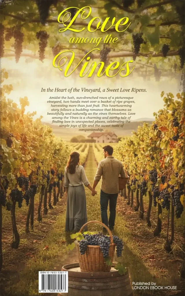 Romance book back cover – illustrated artwork