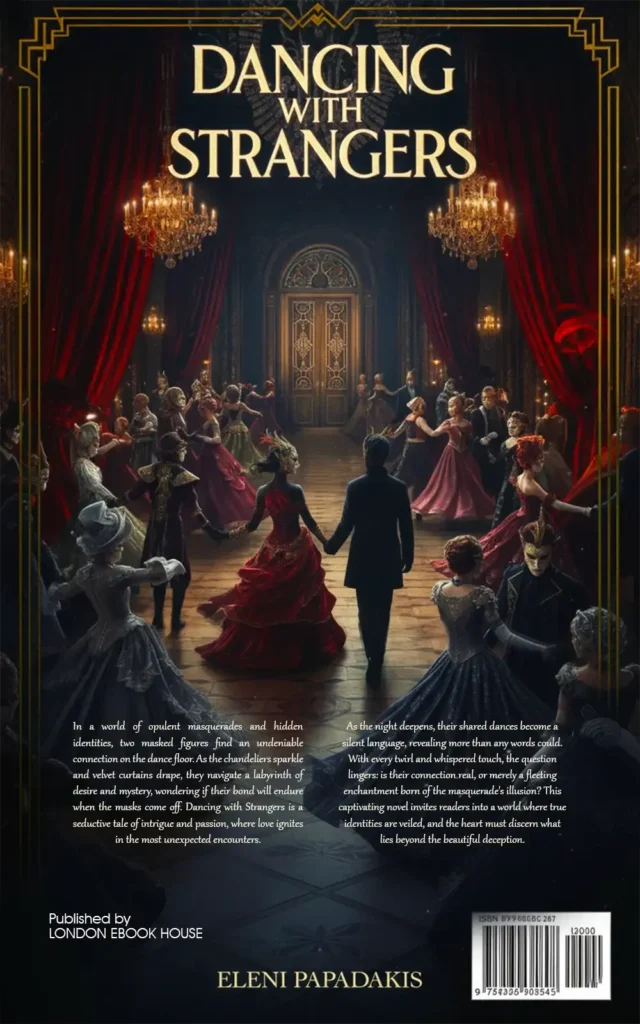 Romance book back cover – illustrated artwork