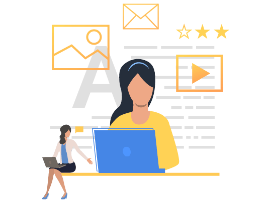 website-content-writing service illustration